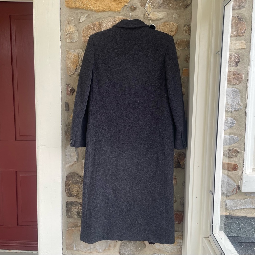 Vintage Union Made Regency Cashmere Baltmans NY Double-Breasted Dark Gray Coat 4 - Picture 9 of 15